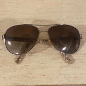 Tory Burch Aviators with Snakeskin Arms
